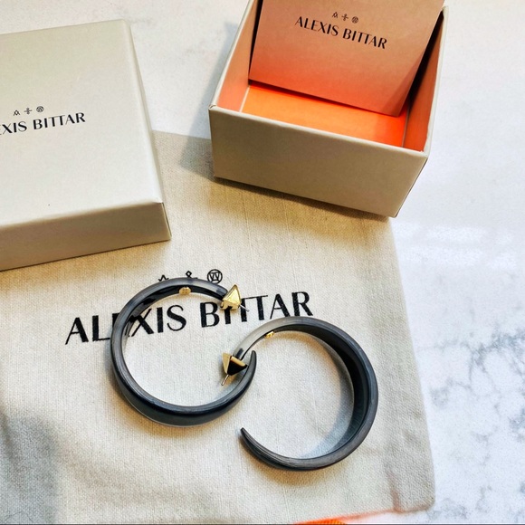 Alexis Bittar Wide Graduated Medium Hoop Earrings - Picture 5 of 16